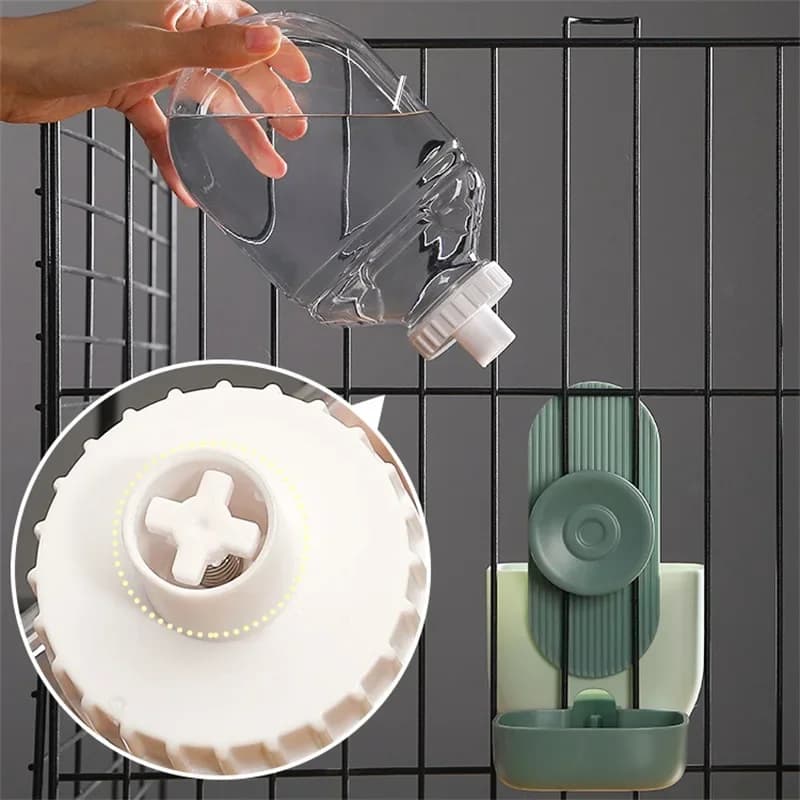 Automatic Pet Cage Feeder and Water Dispenser
