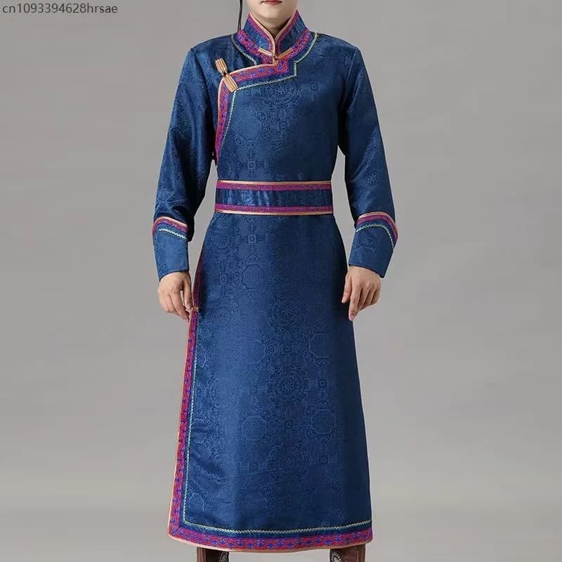 Mongolian Traditional Ethnic Grassland Robe