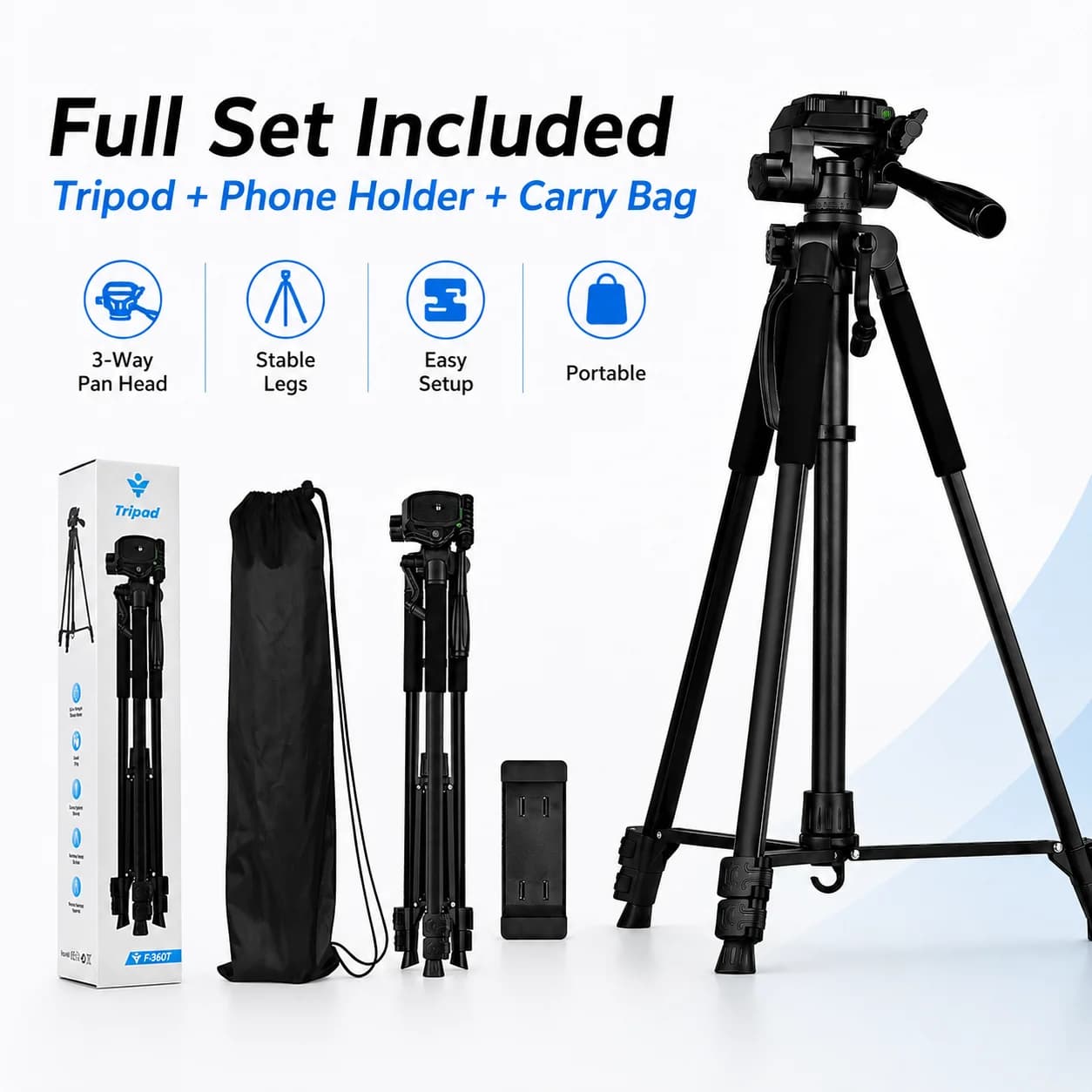 360° Portable Camera Tripod Stand