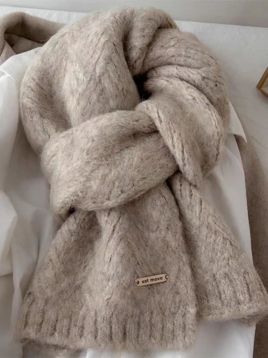 Women's Thickened Knit Winter Scarf