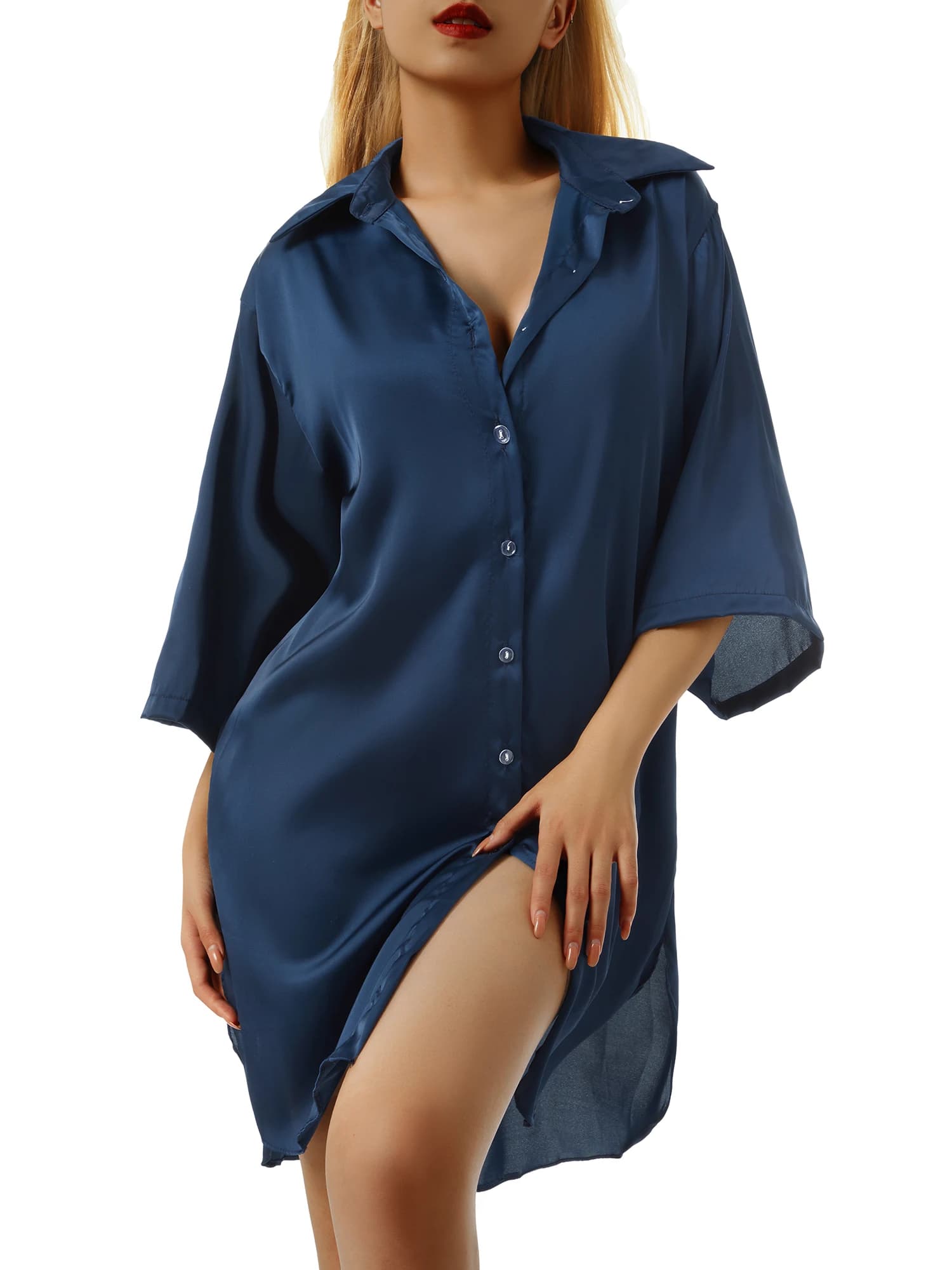 Women's Half Sleeve Loose Nightshirt