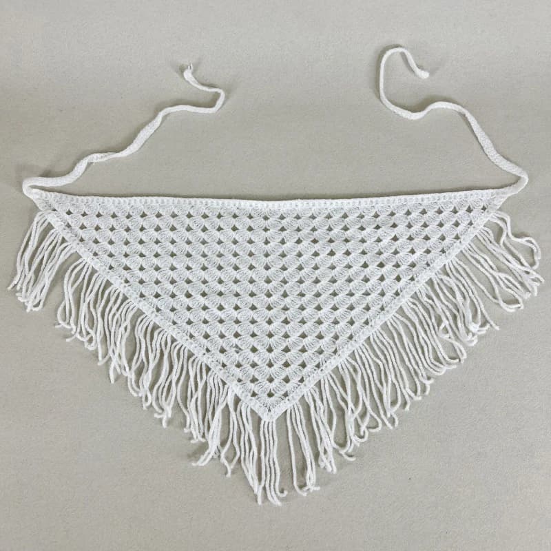 Bohemian Hollow Triangle Headscarf with Tassel Belt
