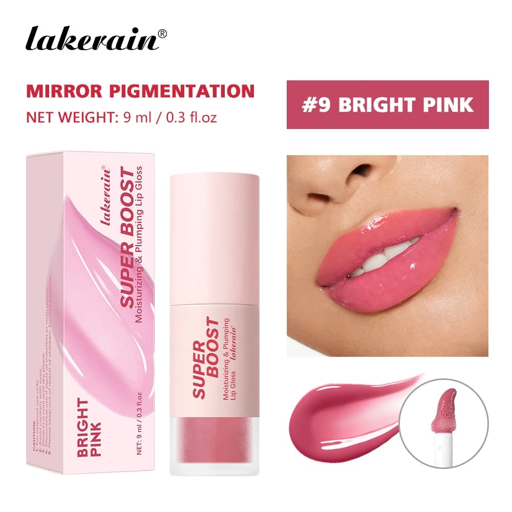 Plumping Lip Gloss Non-Sticky Boosted Mirror Shine And Volume Lip Skin Smooths Hydrating Moisturizing Lip Gloss Cosmetics