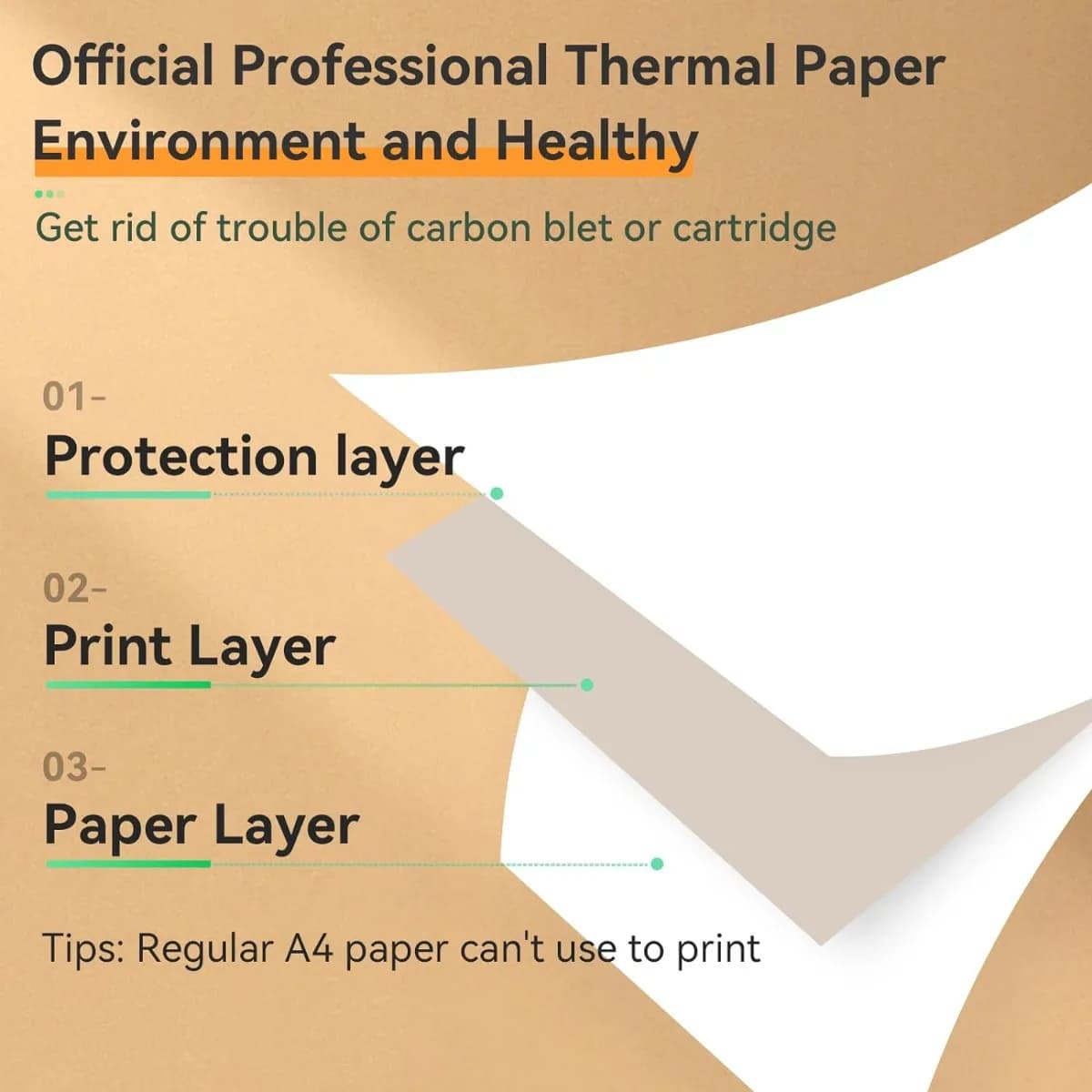 Thermal Paper 100 Sheets A4 Letter Size