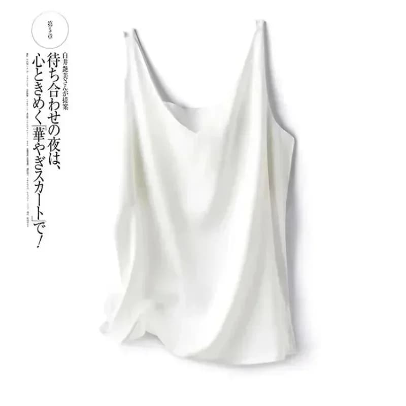 Women's Sleeveless V-Neck Satin Camisole