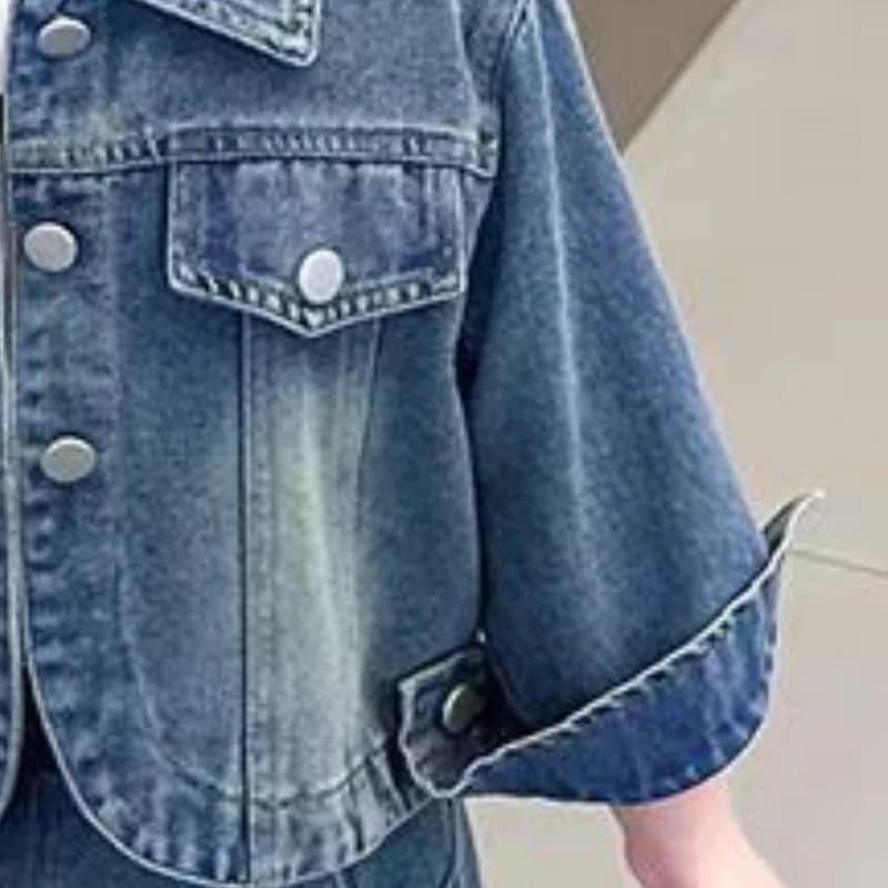 Baby Girls Denim Jacket And Pants Set