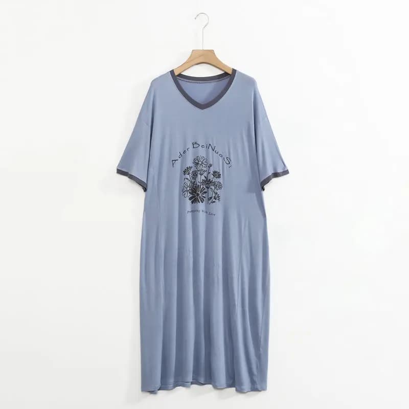 Women's Cartoon Print Modal Nightgown