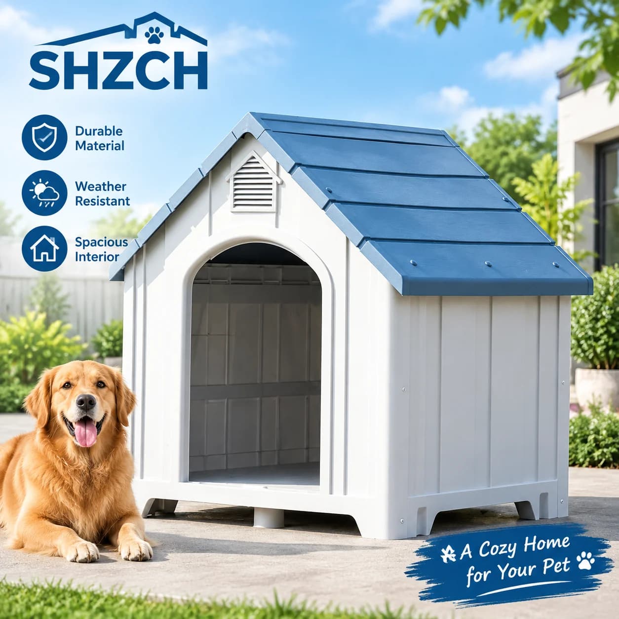 Large Dog House Waterproof Insulated Kennel
