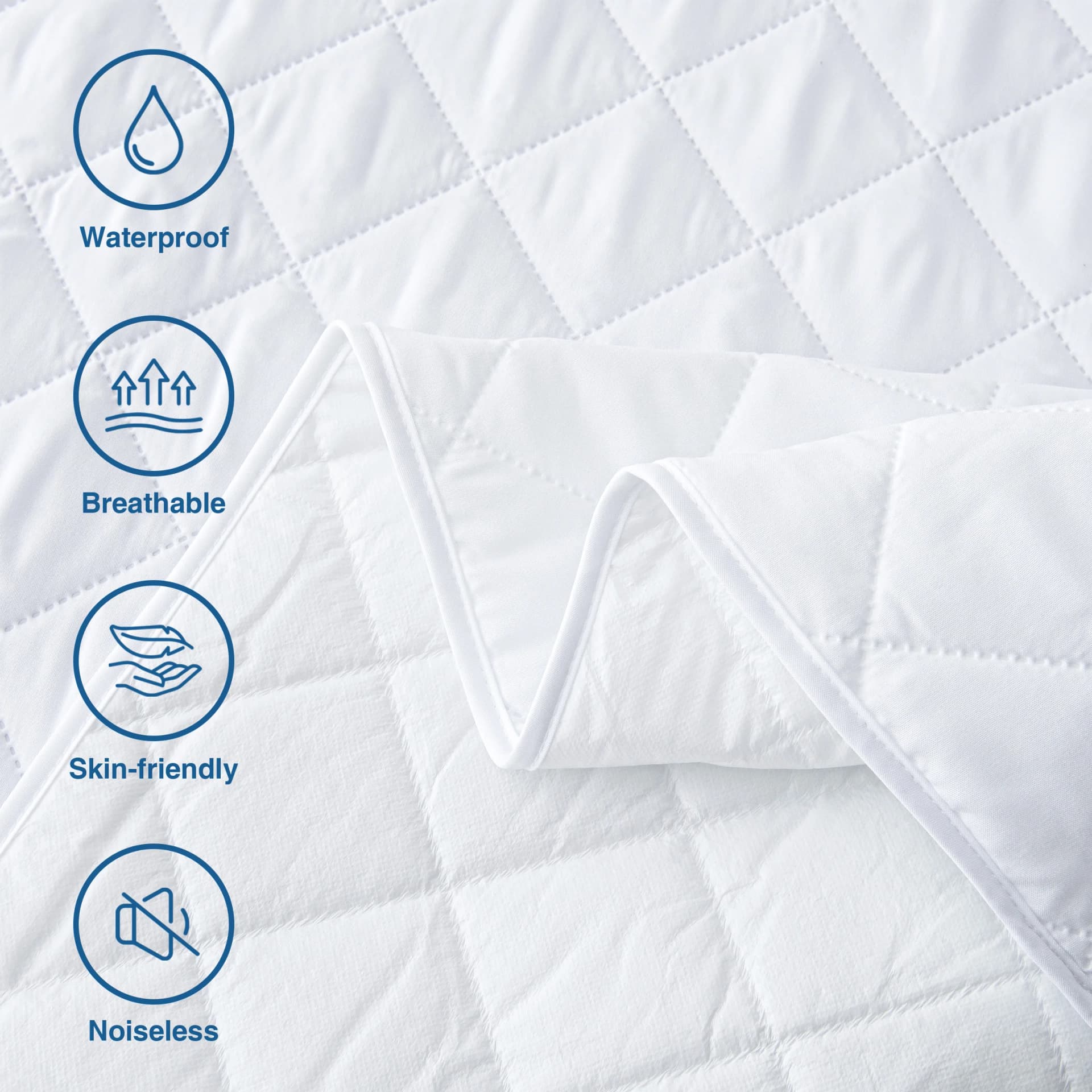 Waterproof Mattress Protector with Elastic Straps
