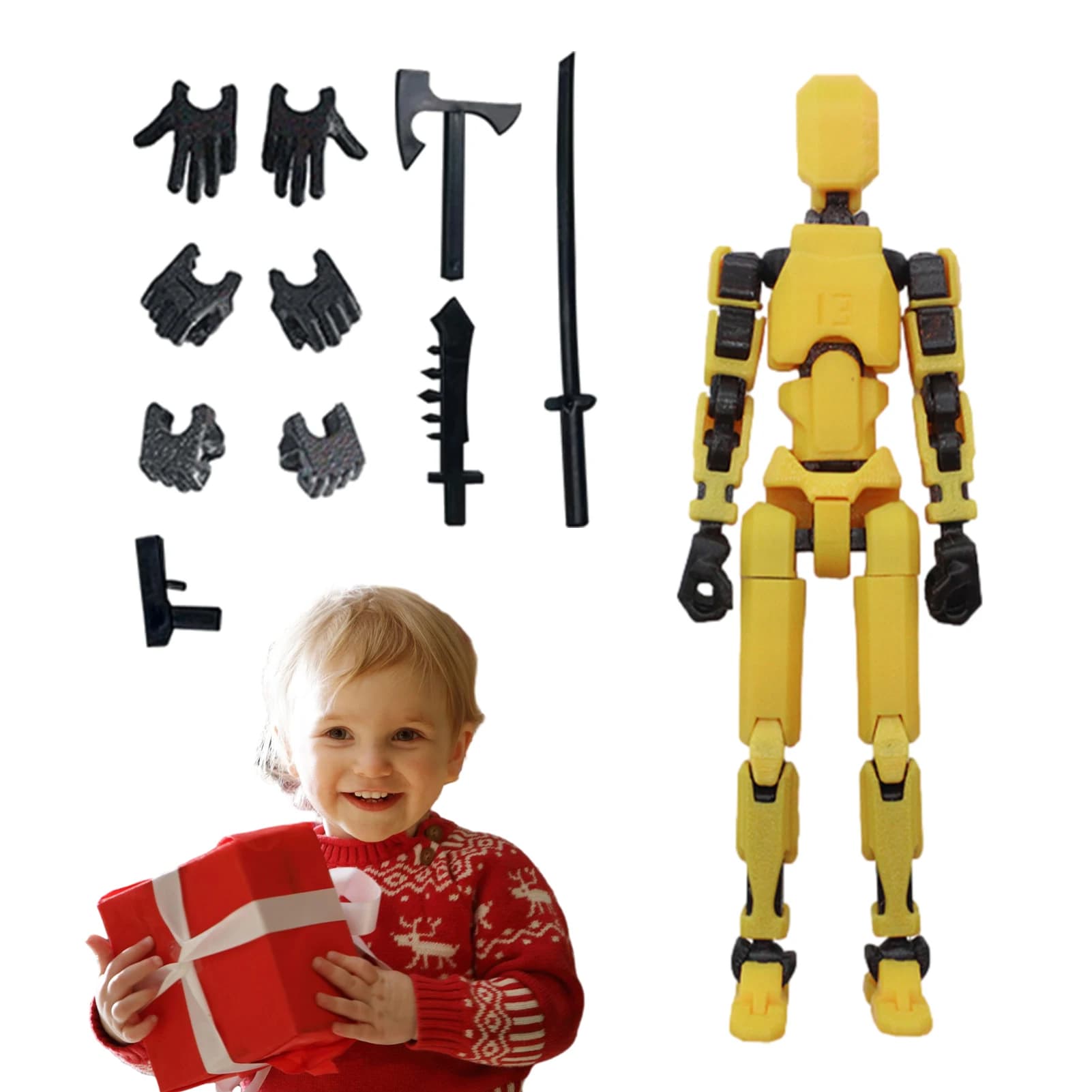 Full Joint Poseable Action Figure 13-Articulated