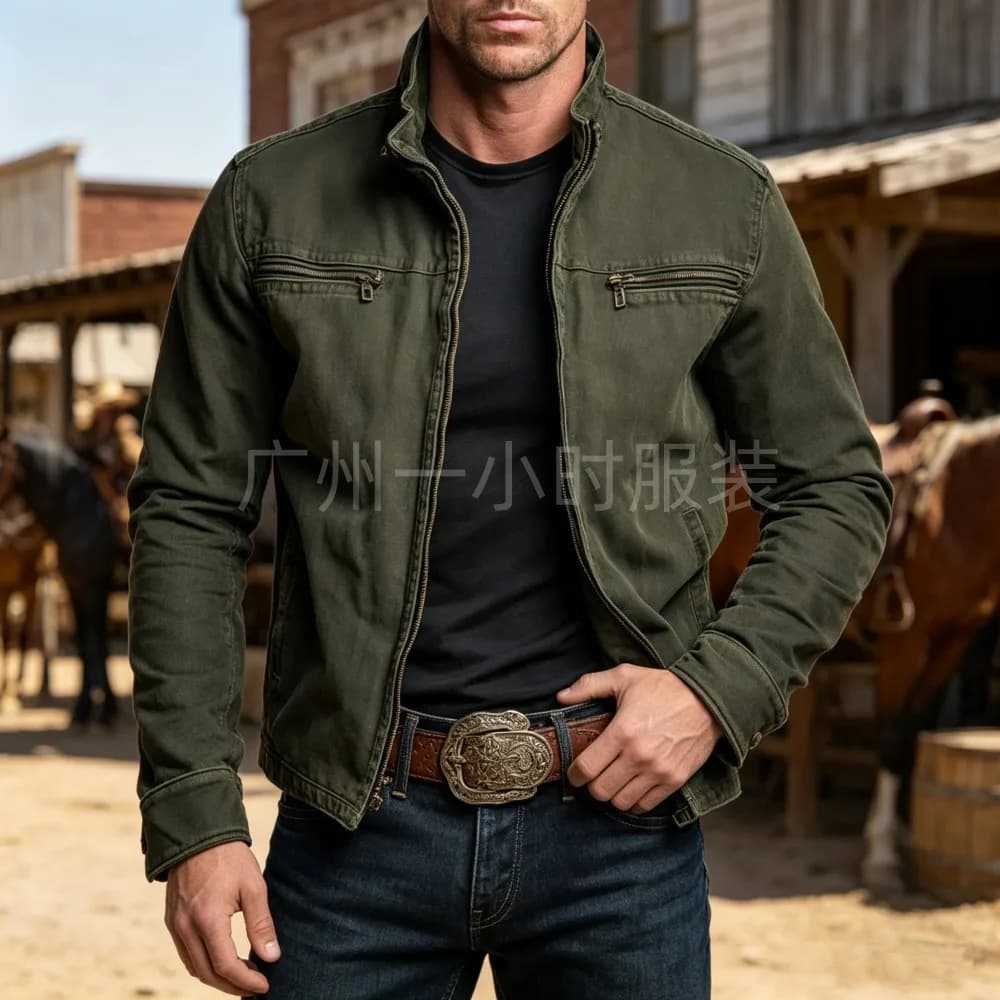 Men's Retro Casual Long Sleeve Jacket