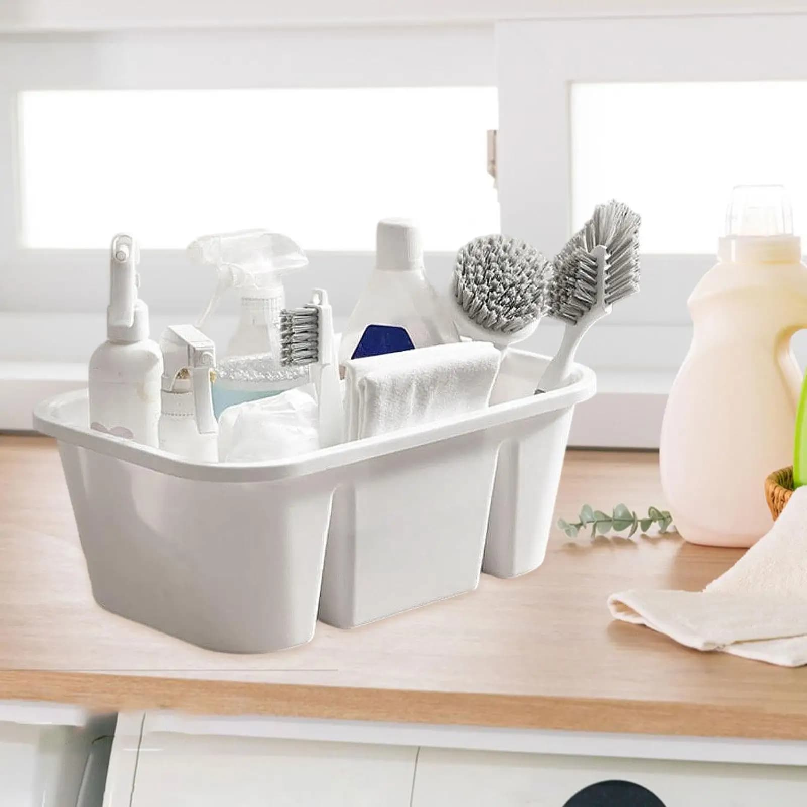 Cleaning Tool Organizer Home Use Multifunction Lightweight Easy to Carry & Store Sanitary Tool Holder Cleaning Cart Tools Holder