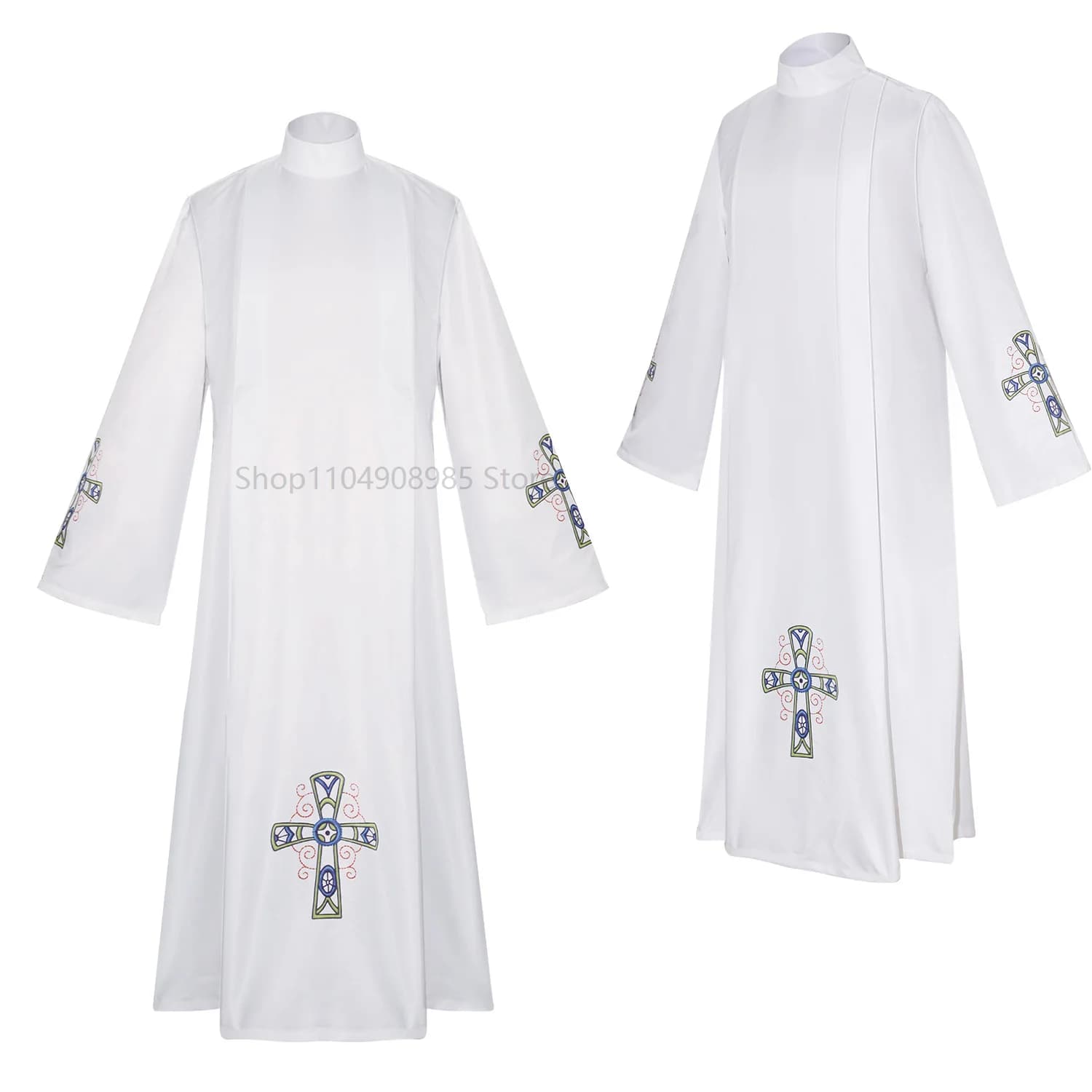 White Priest Robe Catholic Church Vestment