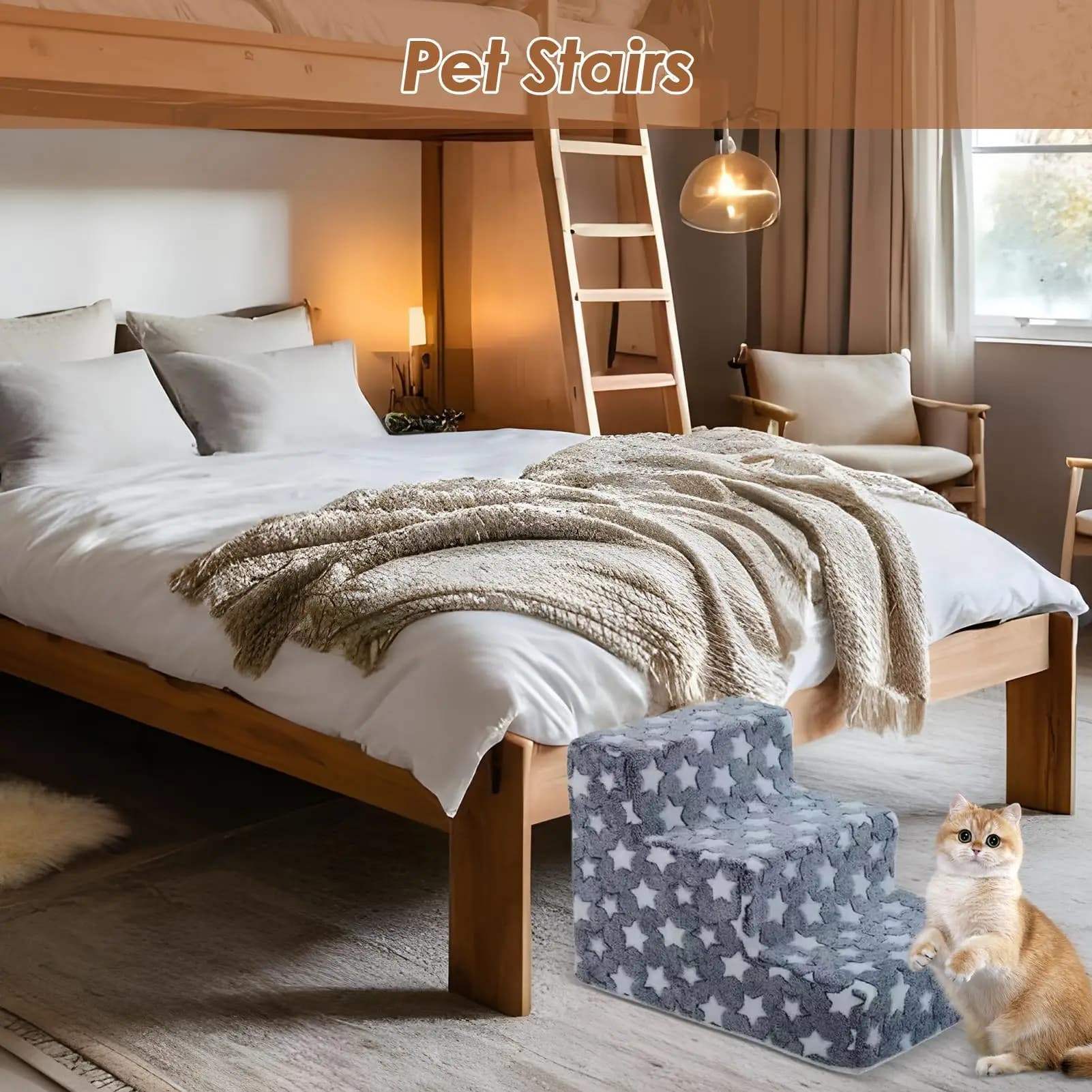 Dog Stairs for High Beds, Non-Slip