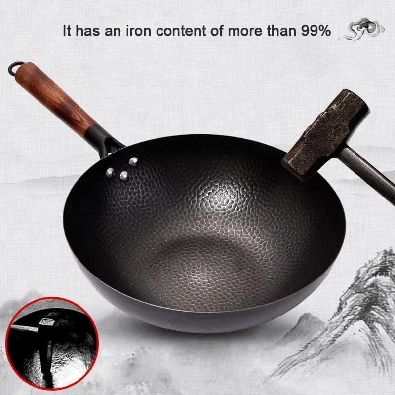 Cast Iron Wok 32cm
