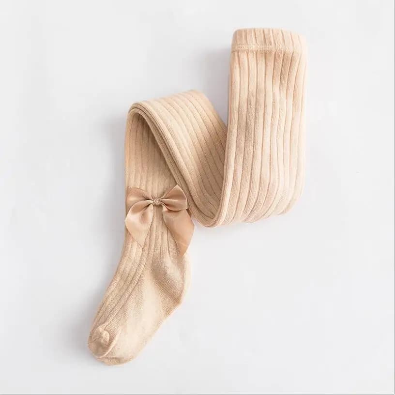 Skin Bow Tights / 12-24 months)