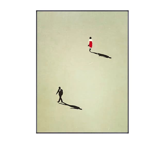 Modern Posture Figure Canvas Wall Print