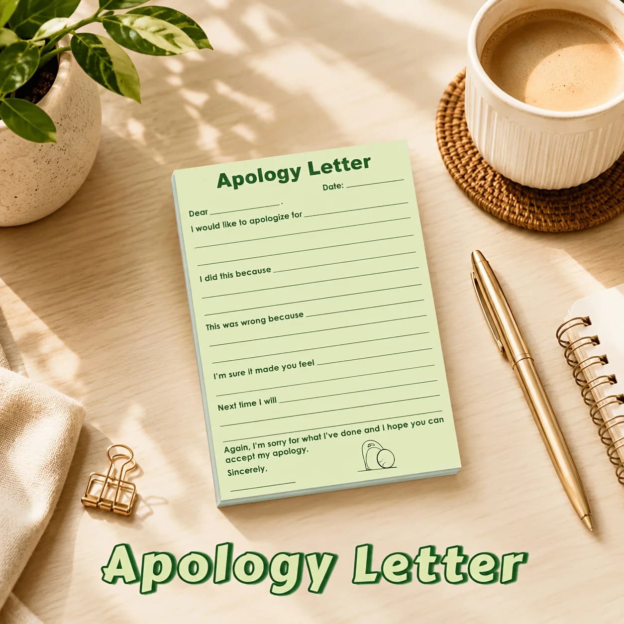 Apology Letter Writing Paper