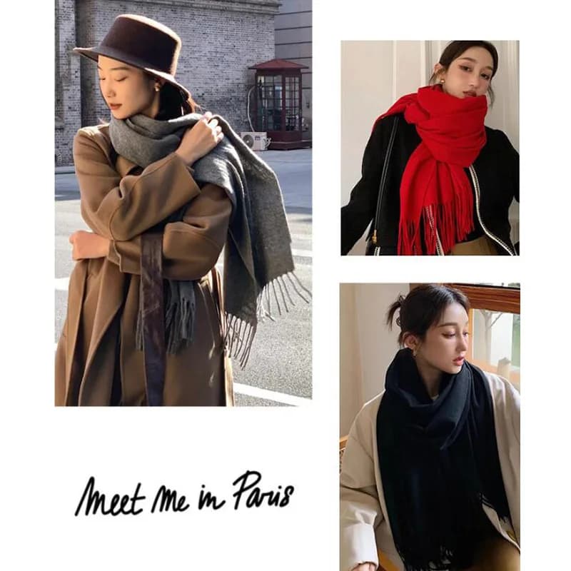 Winter Cashmere Pashmina Wrap Shawl