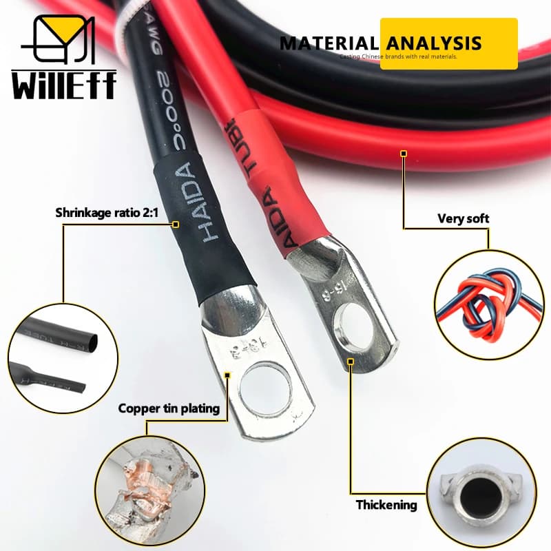 Battery Jumper Cable with Lug Terminals