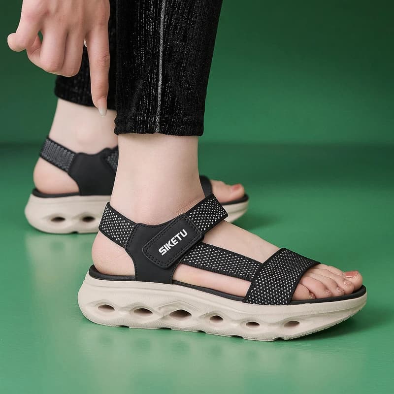 Comfort Walking Sandals with Velcro Buckle