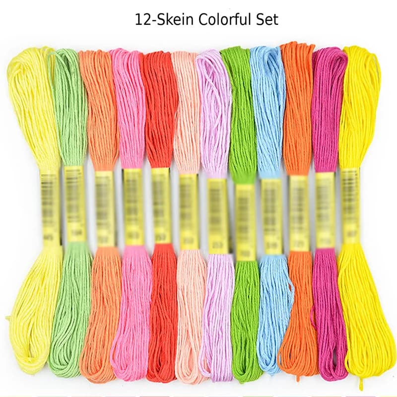 6-Strand Gradient Embroidery Thread Set