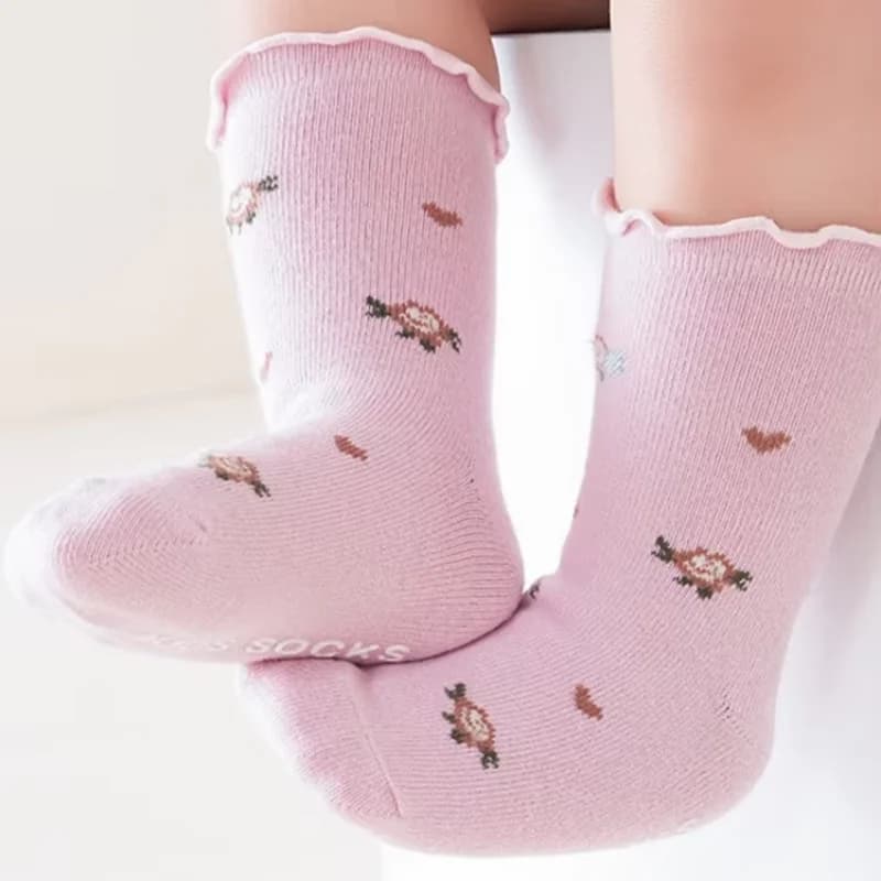 Kids Cotton Print Socks 3-Pair Pack