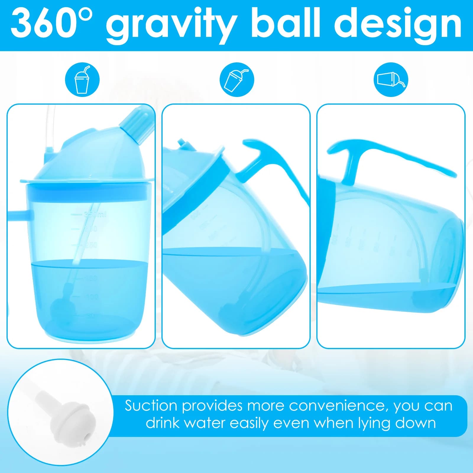 Adult Spill-Proof Sippy Cup with Anti-Choke Straw