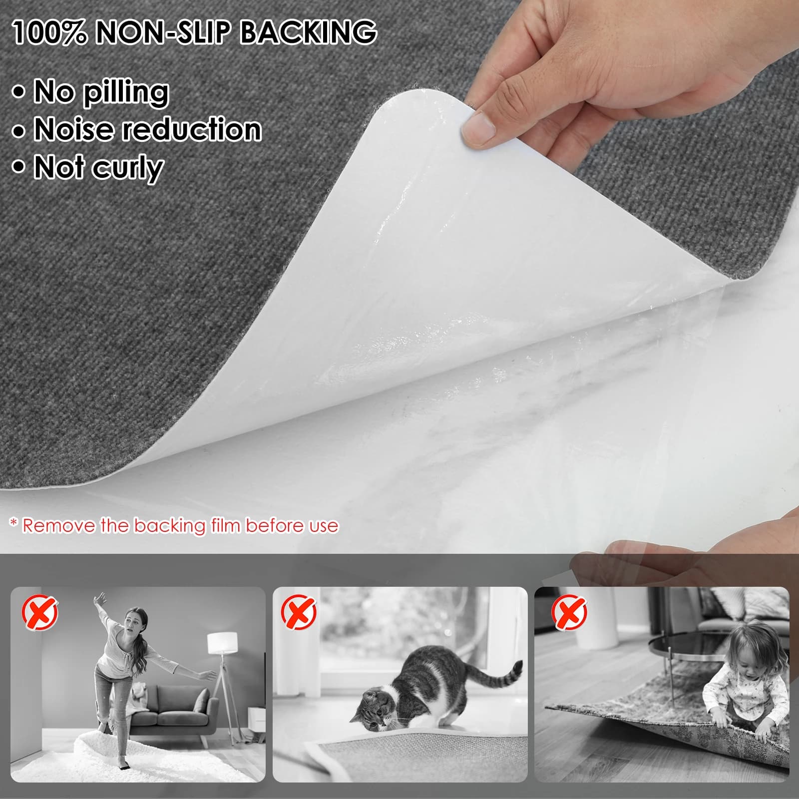 Office Rolling Chair Mat Anti-Slip Floor Protector