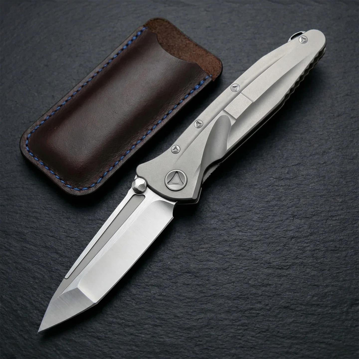 Delta - Compact High-Strength Folding Knife, EDC Personalized Knife, Titanium Alloy Handle, Home Use Fruit Cutting Knife