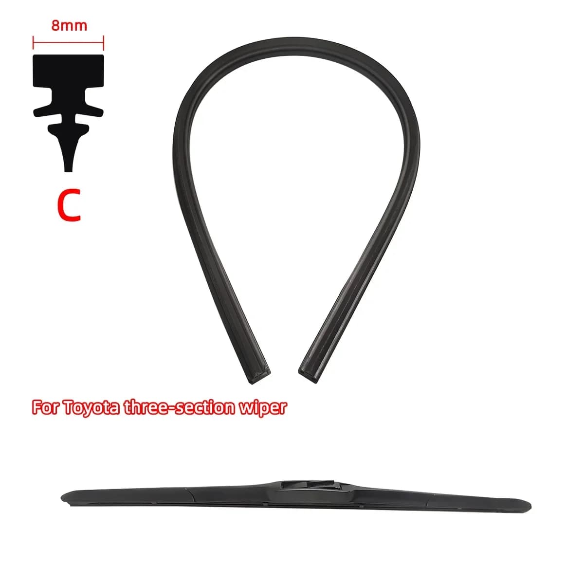 Universal Windshield Wiper Blade Refill Strips