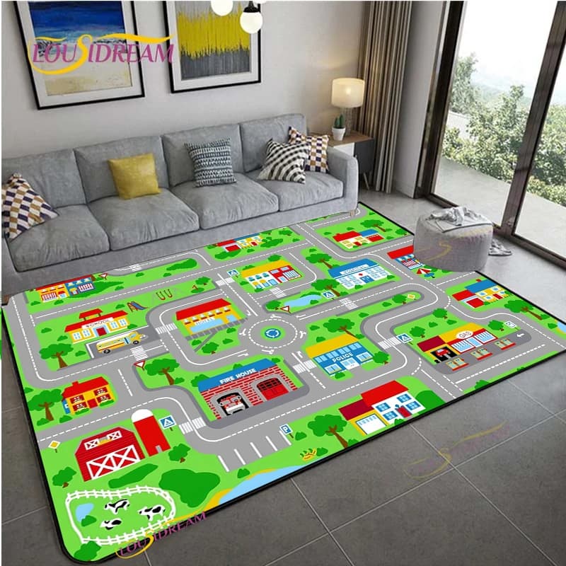 Road Traffic Non-Slip Area Rug