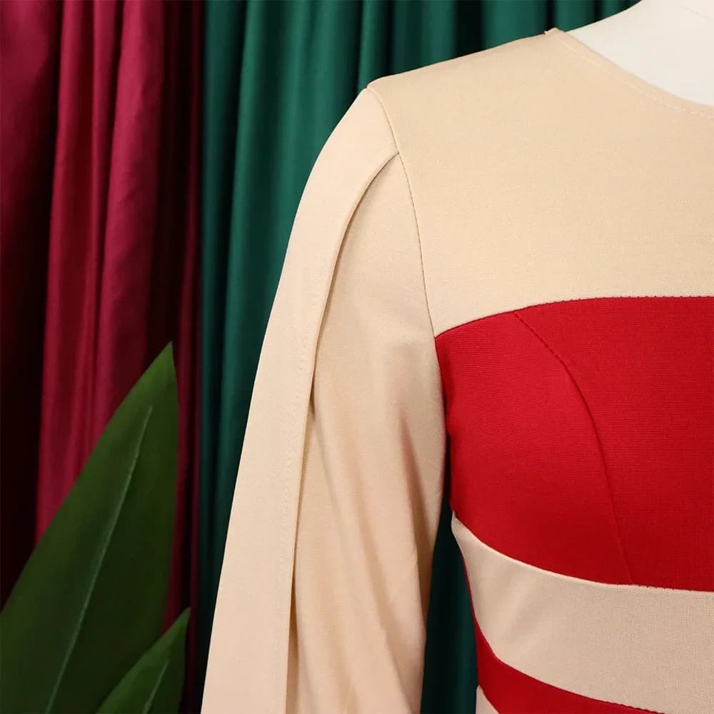 Women's Professional Sheath Dress with Patchwork
