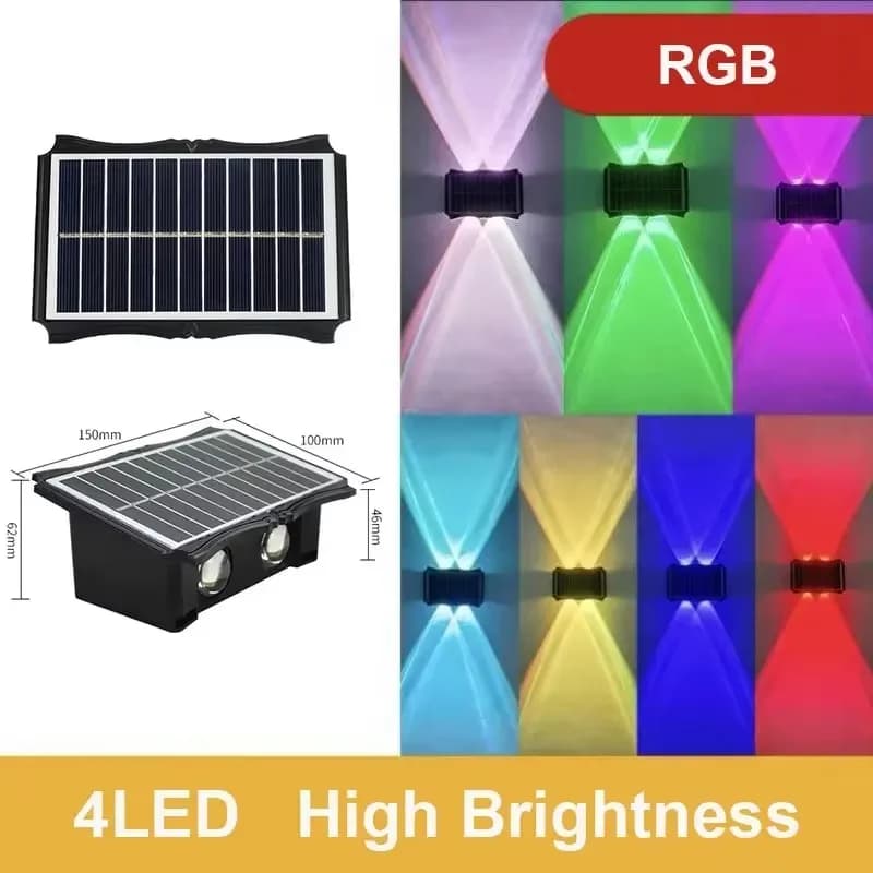 Solar Outdoor Wall Light Up and Down Beam