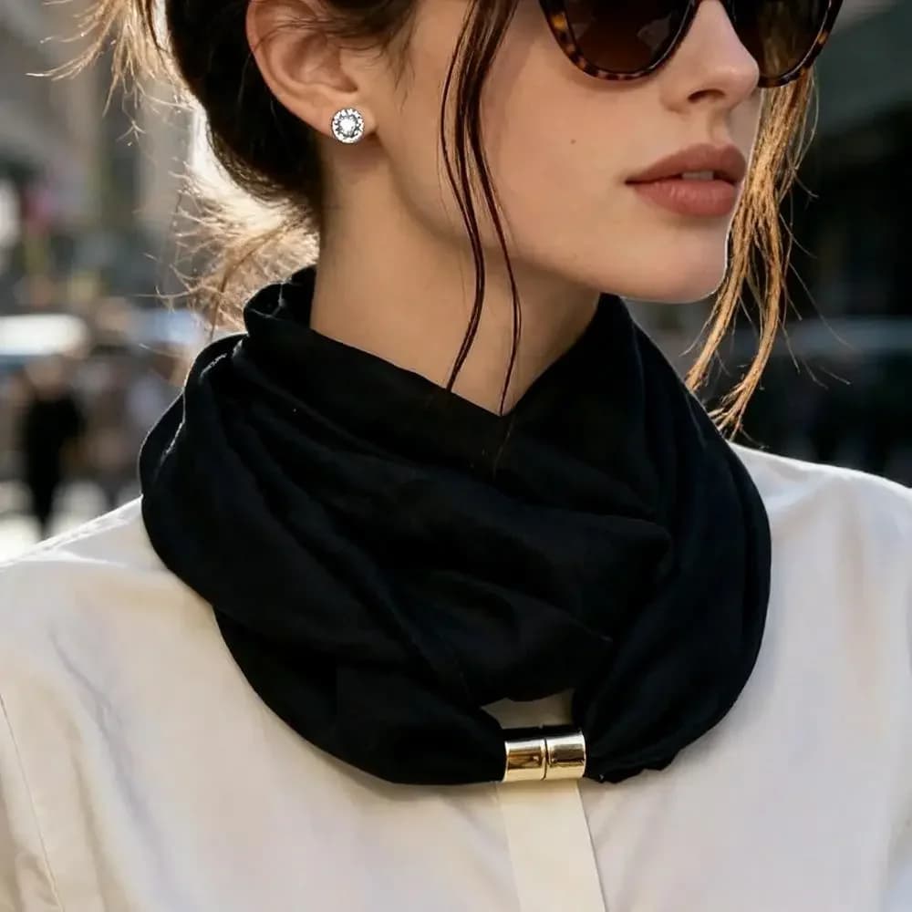 Lightweight Magnetic Clasp Neck Scarf