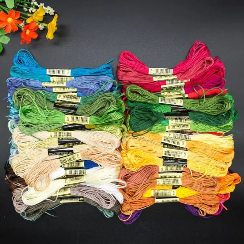 Cross Stitch Embroidery Floss 50-Color Set