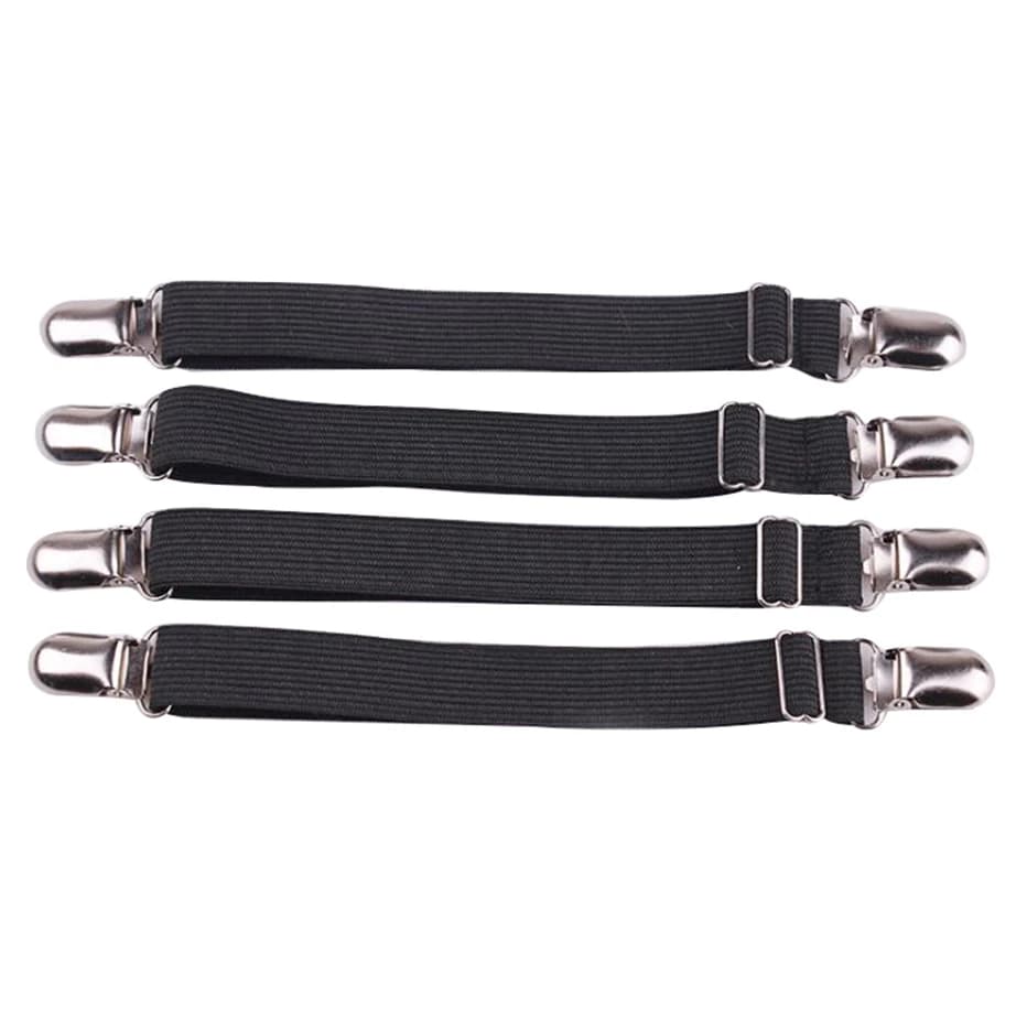 Bed Sheet Grippers with Elastic Straps