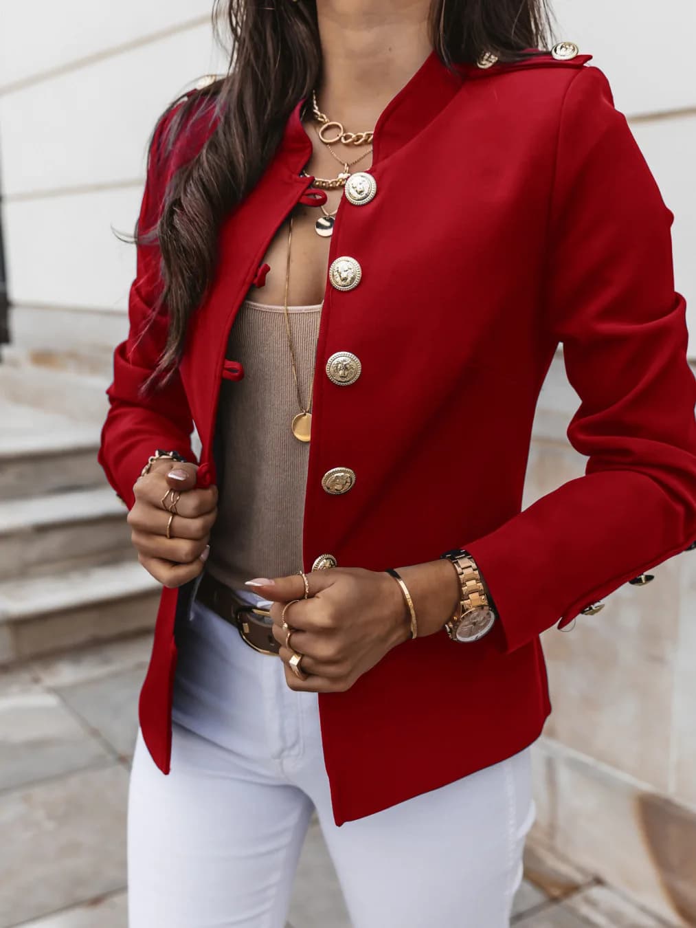 Women's Long-Sleeved Slim Fit Blazer