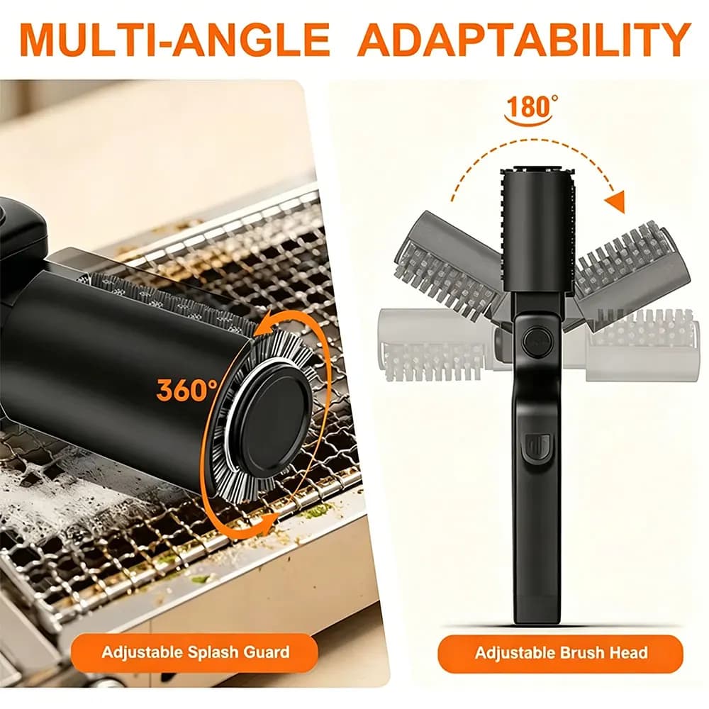 Electric Grill Brush With 180° Adjustable Head