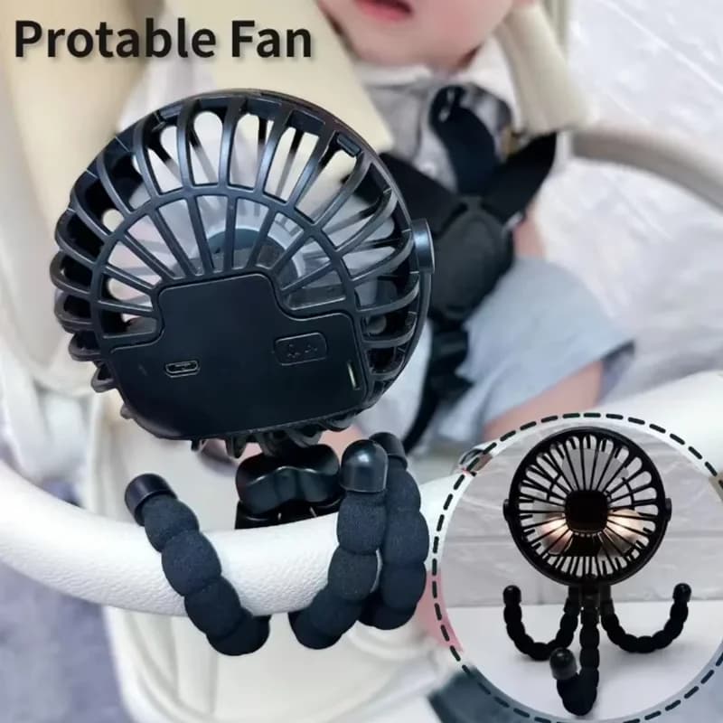Portable Tripod Fan with USB Charging
