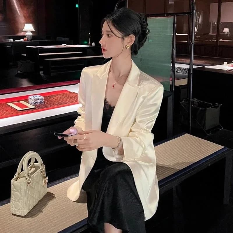 Women's Satin Suit Jacket
