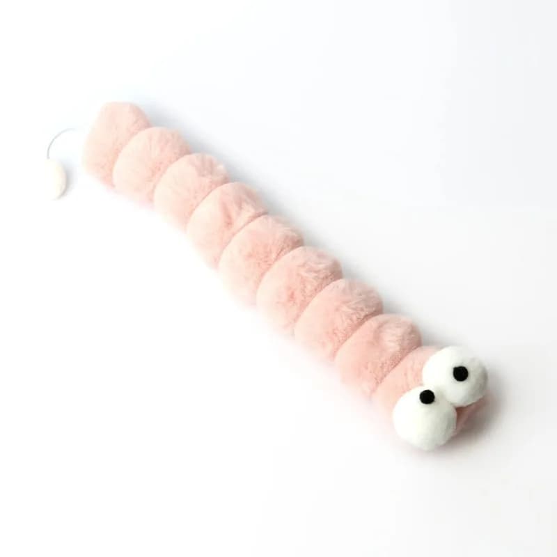 Cat Plush Chew Toy Plush Cushion Caterpillar Catnip Companionship Kitten Toy Cat Teaser Stick Interactive Cat Toy Supplies