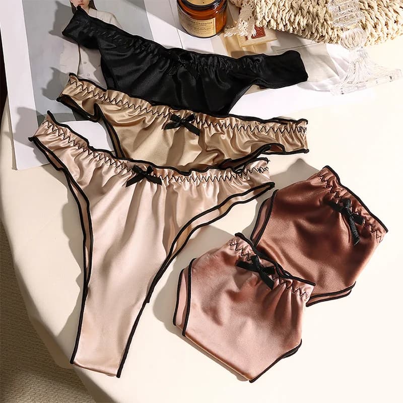 Women's Low-Rise Ruffled Thong Briefs