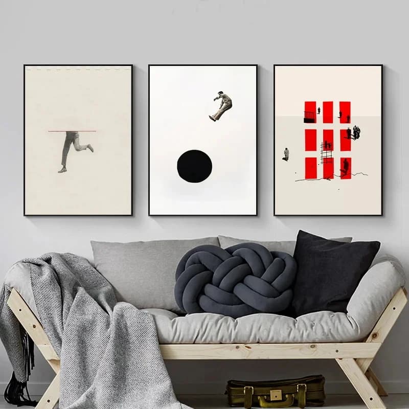 Modern Posture Figure Canvas Wall Print