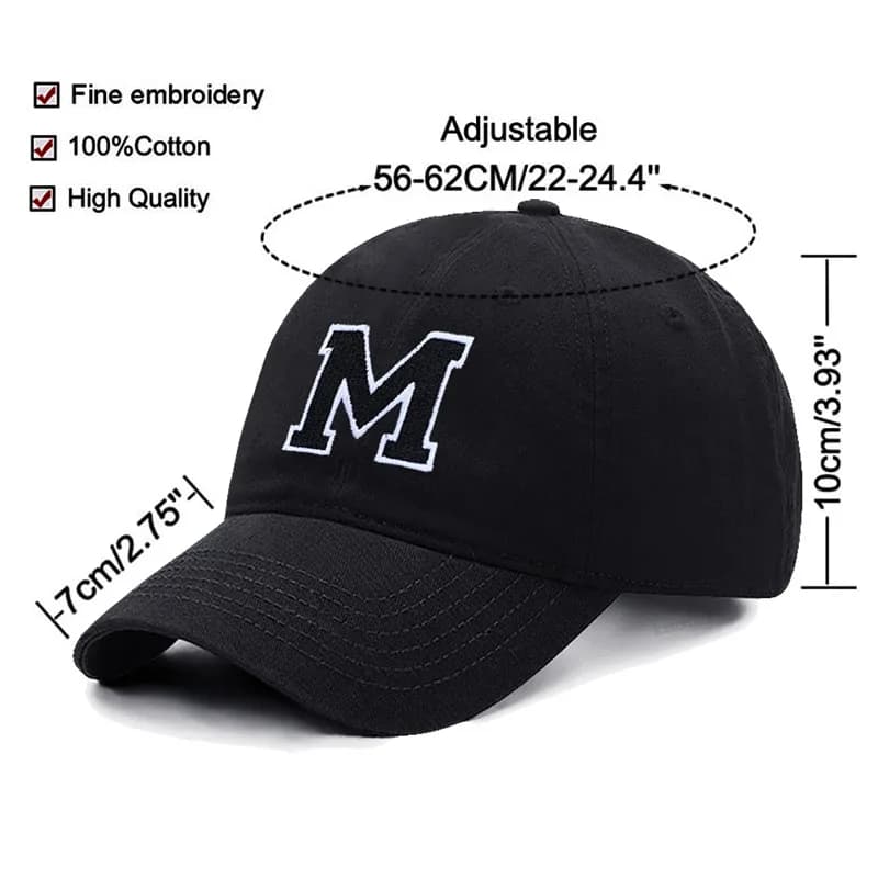 Embroidered Initial Baseball Cap