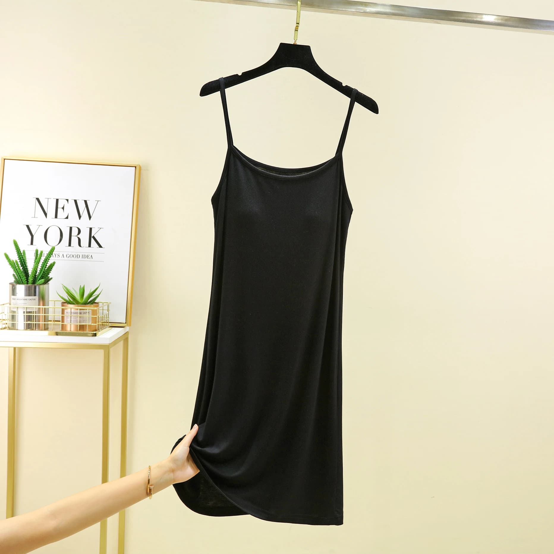Modal Midi Dress with Built-in Bra
