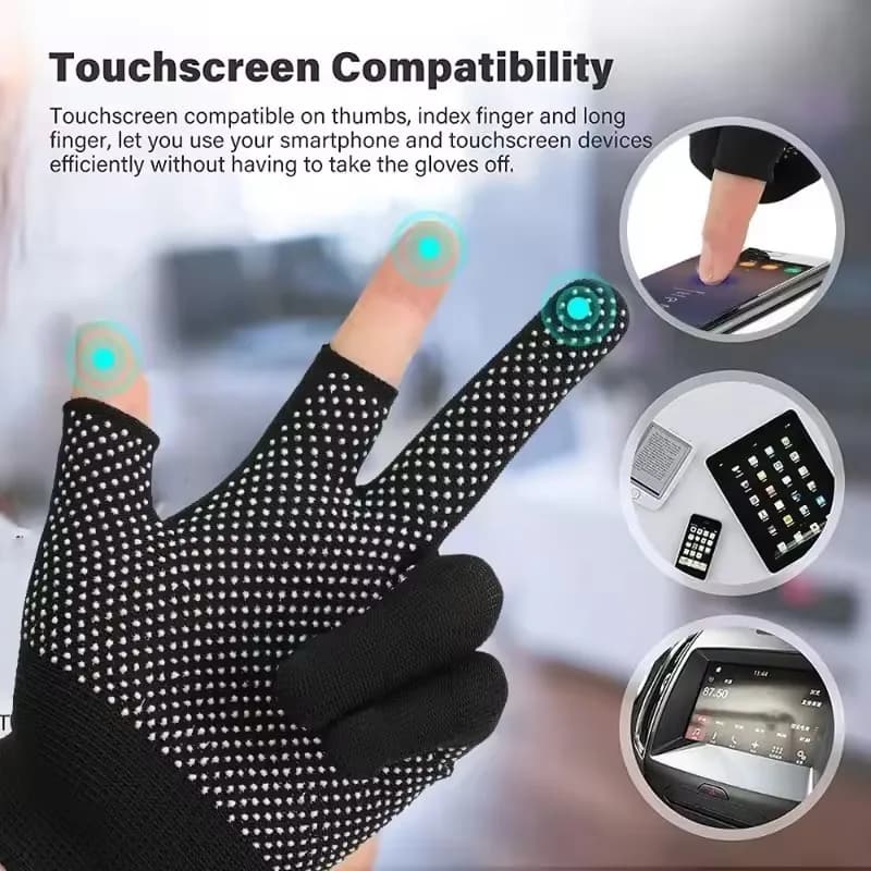 Touchscreen Half-Finger Gloves for Summer Sports
