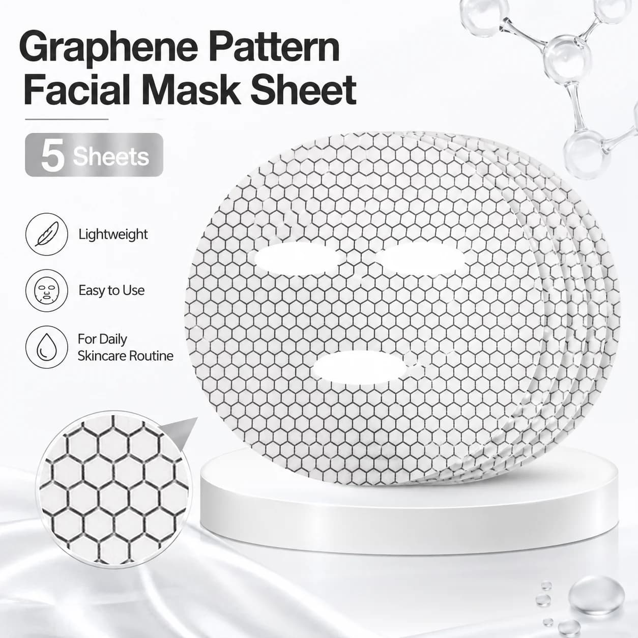 Graphene Pattern Facial Mask Sheets