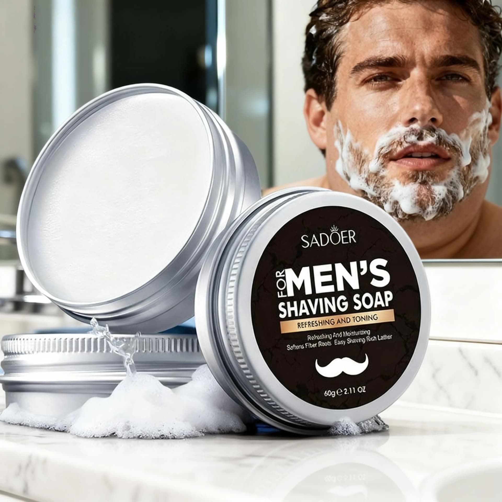Men's Mint Olive Shaving Soap