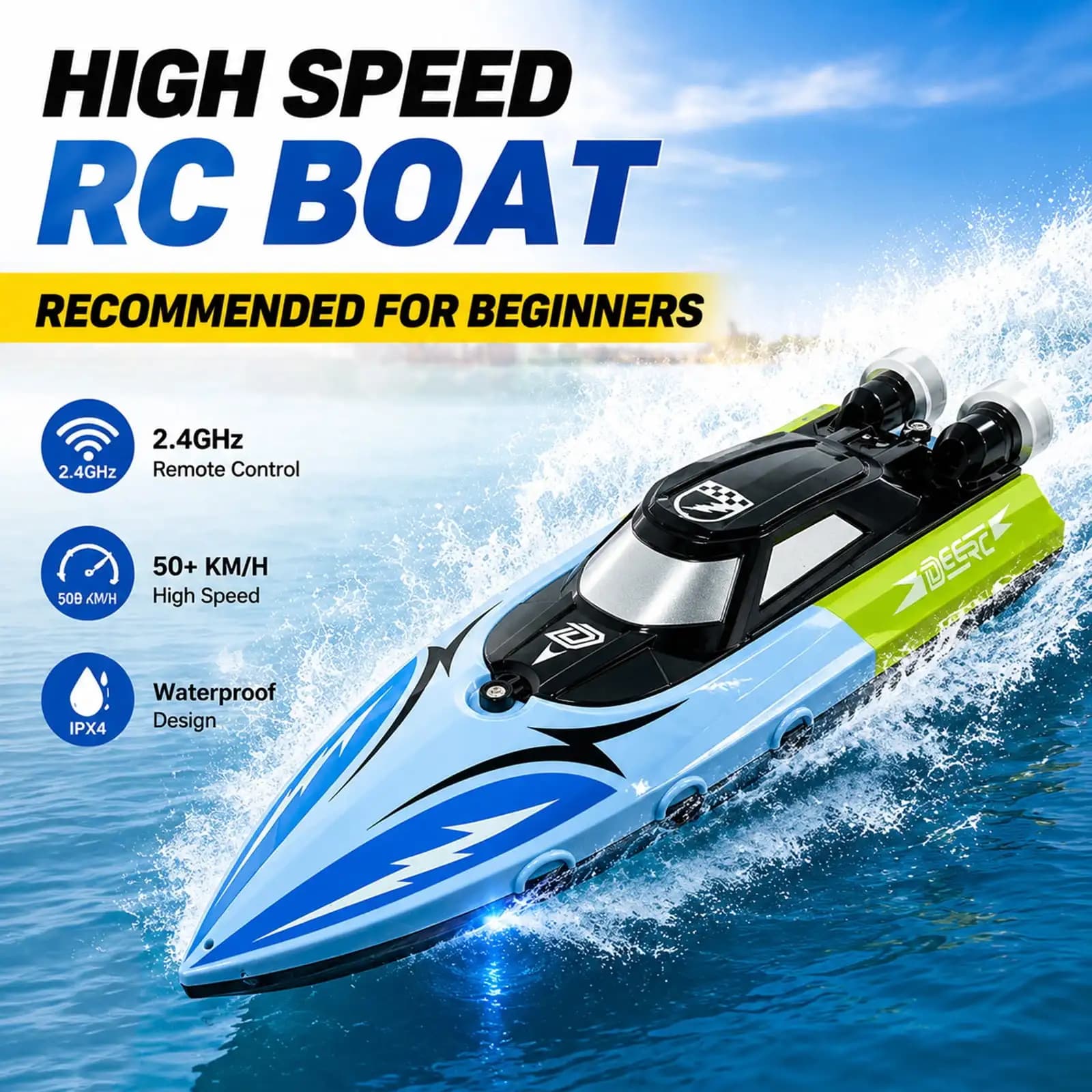 2.4GHz Remote Control Racing Speed Boat